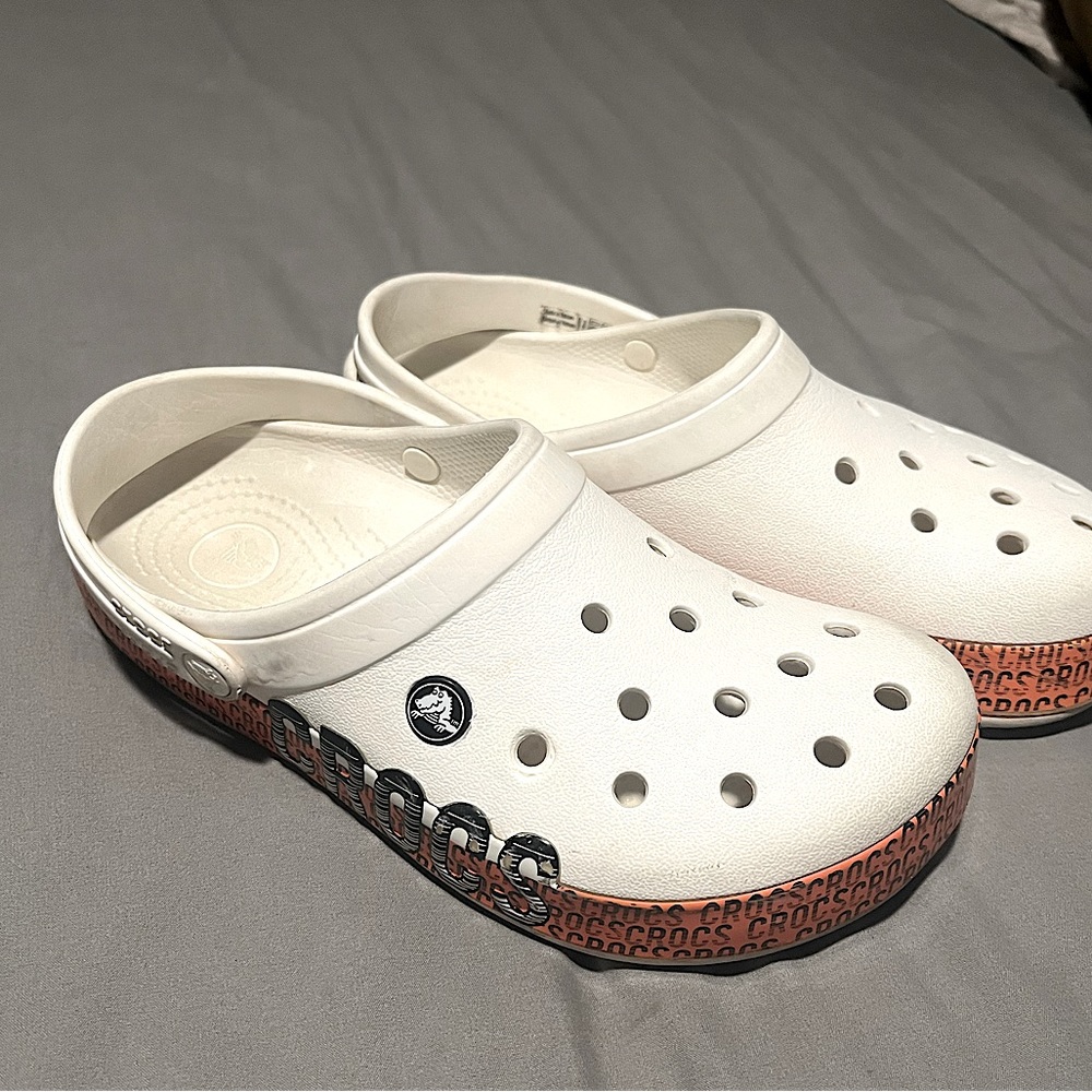 mens white crocs